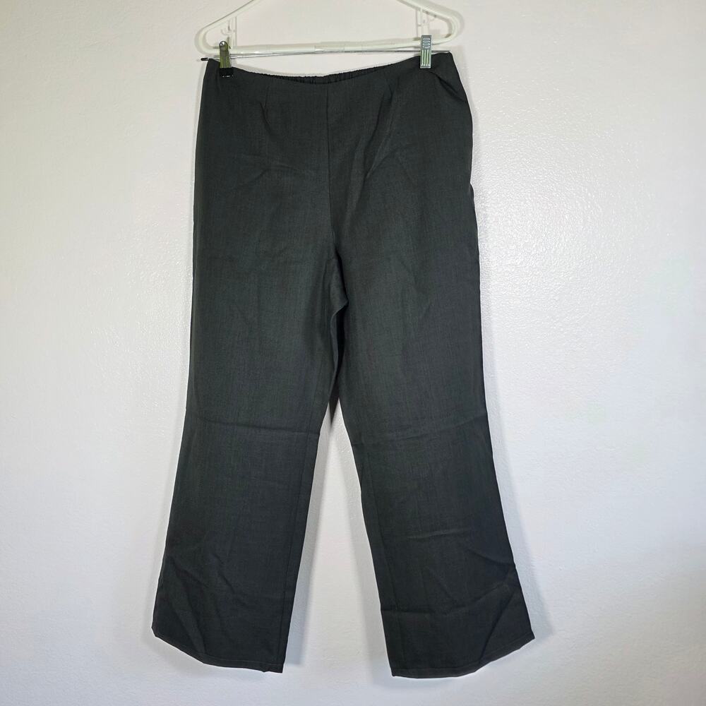 Cintas Black Bootcut Work Uniform Pants Elastic Waist Womens M